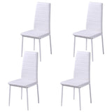 NNEVL Five Piece Dining Table Set Black and White