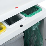 NNEVL Garden Dustbin with 3 Bags Light Grey 65x38x102 cm