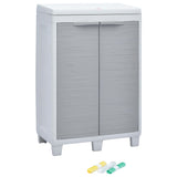 NNEVL Garden Dustbin with 3 Bags Light Grey 65x38x102 cm