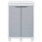 NNEVL Garden Dustbin with 3 Bags Light Grey 65x38x102 cm