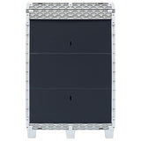 NNEVL Garden Dustbin with 3 Bags Light Grey 65x38x102 cm