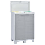 NNEVL Garden Dustbin with 3 Bags Light Grey 65x38x102 cm