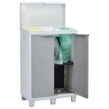 NNEVL Garden Dustbin with 3 Bags Light Grey 65x38x102 cm