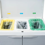 NNEVL Garden Dustbin with 3 Bags Light Grey 65x38x102 cm