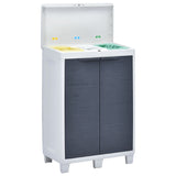 NNEVL Garden Dustbin with 3 Bags Dark Grey 65x38x102 cm