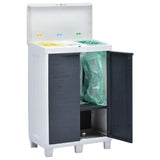 NNEVL Garden Dustbin with 3 Bags Dark Grey 65x38x102 cm