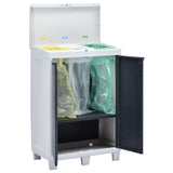 NNEVL Garden Dustbin with 3 Bags Dark Grey 65x38x102 cm