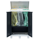 NNEVL Garden Dustbin with 3 Bags Dark Grey 65x38x102 cm