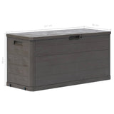 NNEVL Garden Storage Box Brown 120x50x60 cm Poly Rattan