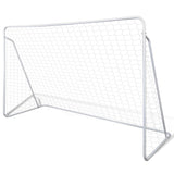 NNEVL Football Goal Nets Steel 2 pcs 240x90x150 cm