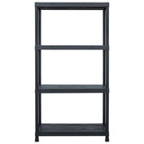 NNEVL Storage Shelf Racks 2 pcs Black 60x30x138 cm Plastic