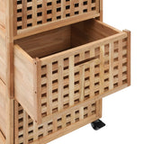 NNEVL Bathroom Cabinet 41x41x91 cm Solid Walnut Wood