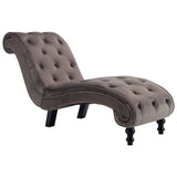 NNEVL Chaise Lounge Grey Velvet