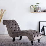 NNEVL Chaise Lounge Grey Velvet