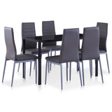 NNEVL Seven Piece Dining Set Grey