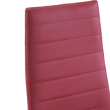 NNEVL Five Piece Dining Set Wine Red