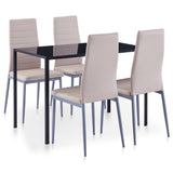 NNEVL Five Piece Dining Set Cappuccino