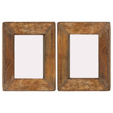 NNEVL Photo Frames 2 pcs 23x28 cm Solid Reclaimed Wood and Glass