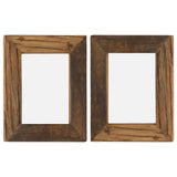 NNEVL Photo Frames 2 pcs 25x30 cm Solid Reclaimed Wood and Glass