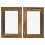 NNEVL Photo Frames 2 pcs 30x40 cm Solid Reclaimed Wood and Glass