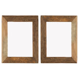 NNEVL Photo Frames 2 pcs 34x40 cm Solid Reclaimed Wood and Glass