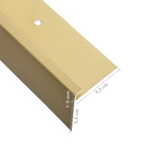 NNEVL F-shape Stair Nosings 15 pcs Aluminium 90 cm Gold