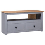 NNEVL Corner TV Cabinet Grey 93x49x49 cm Solid Pine Panama Range