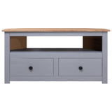 NNEVL Corner TV Cabinet Grey 93x49x49 cm Solid Pine Panama Range