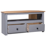 NNEVL Corner TV Cabinet Grey 93x49x49 cm Solid Pine Panama Range