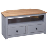 NNEVL Corner TV Cabinet Grey 93x49x49 cm Solid Pine Panama Range