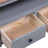NNEVL Corner TV Cabinet Grey 93x49x49 cm Solid Pine Panama Range