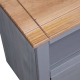 NNEVL Corner TV Cabinet Grey 93x49x49 cm Solid Pine Panama Range