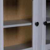 NNEVL Highboard Grey 93x40.5x180 cm Solid Pine Panama Range