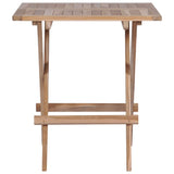 NNEVL Folding Bistro Tables 2 pcs 60x60x65 cm Solid Teak