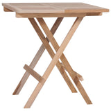 NNEVL Folding Bistro Tables 2 pcs 60x60x65 cm Solid Teak