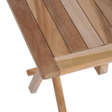 NNEVL Folding Bistro Tables 2 pcs 60x60x65 cm Solid Teak