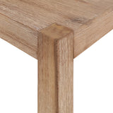 NNEVL 7 Piece Dining Set Solid Wood Acacia
