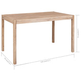 NNEVL 7 Piece Dining Set Solid Wood Acacia