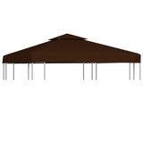 NNEVL 2-Tier Gazebo Top Cover 310 g/m² 3x3 m Brown