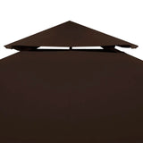 NNEVL 2-Tier Gazebo Top Cover 310 g/m² 3x3 m Brown