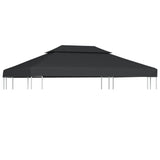 NNEVL 2-Tier Gazebo Top Cover 310 g/m? 4x3 m Anthracite