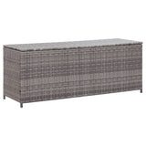 NNEVL Garden Storage Box Grey 150x50x60 cm Poly Rattan
