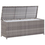 NNEVL Garden Storage Box Grey 150x50x60 cm Poly Rattan