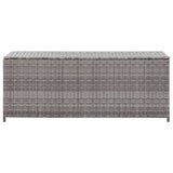 NNEVL Garden Storage Box Grey 150x50x60 cm Poly Rattan