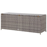 NNEVL Garden Storage Box Grey 150x50x60 cm Poly Rattan