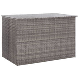 NNEVL Garden Storage Box Grey 150x100x100 cm Poly Rattan