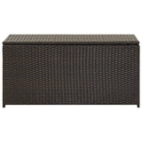 NNEVL Garden Storage Box Poly Rattan 100x50x50 cm Brown