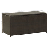 NNEVL Garden Storage Box Poly Rattan 100x50x50 cm Brown