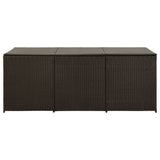 NNEVL Garden Storage Box Poly Rattan 180x90x75 cm Brown