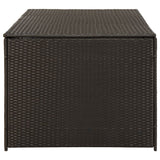 NNEVL Garden Storage Box Poly Rattan 180x90x75 cm Brown